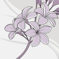 Delicate Violet Flower with Soft Overlapping Petals vector