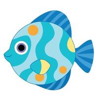 a beautiful watercolor of a discus fish with its vector