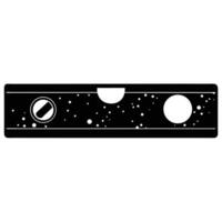 a silhouette of a carpenter's level with the bubble centered vector