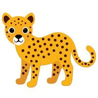 close up of a cheetah showing its graceful body vector