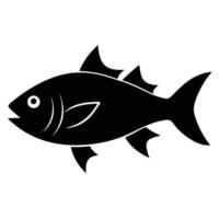 a silhouette of a snapper fish with its pointed face vector