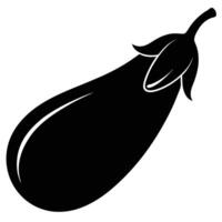 an eggplant with its unique oval shape and green stem vector