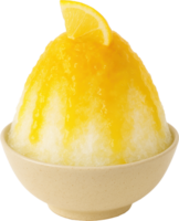 Refreshing Lemon Shaved Ice Dessert png