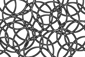 A black and white abstract pattern with circles png