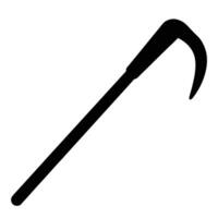 a silhouette of a crowbar or pry bar with the curved handle vector