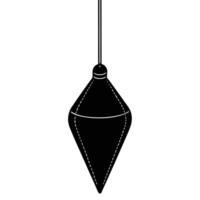 the outline of a plumb bob hanging on a string vector