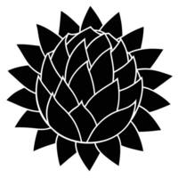 a unique artichoke with spiky leaves forming a circle vector