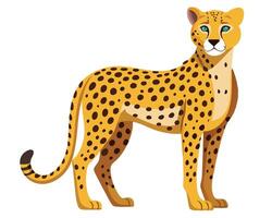 lifelike cheetah with its sleek body and distinct markings vector
