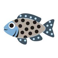 a striking watercolor of a spotted drum fish with its markings vector
