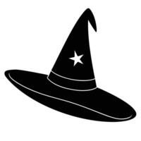a pointed witch's hat floating in the air vector