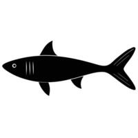 a small silhouette of a shad slender with a forked tail vector