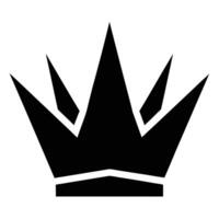 Crown silhouette logo with sharp edges vector