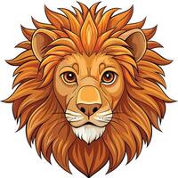 realistic portrait of a lion with detailed fur and expressive eyes vector