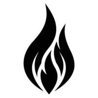 Flame silhouette logo with sharp edges vector