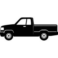 a silhouette of a large pickup truck with an extended cab vector
