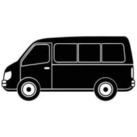 the outline of a spacious minivan with sliding doors vector