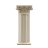 Elegant Ionic Column Isolated on Transparent Background for Architectural Visualization png