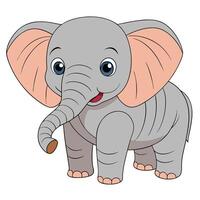 a calm and serene elephant with wrinkled skin vector