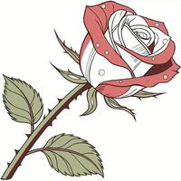 Hyper Realistic Single Flower Illustration vector