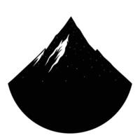 a mountain peak covered in snow with the sky above clear vector