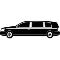the outline of a long limousine with a sleek elegant design vector