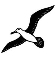 an albatross gliding over the open ocean vector