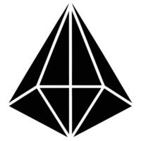 a geometric pyramid silhouette with sharp angular edges vector