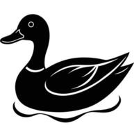 a duck gliding smoothly on a pond vector