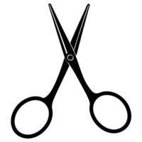 a pair of surgical scissors closed and pointed vector