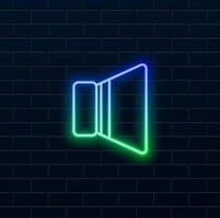 Solid icon for emergency siren. neon style.speaker icon. illustration design. megaphone vector