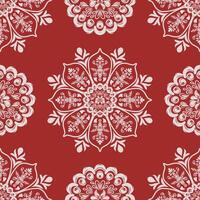 Ethnic damask wallpaper pattern with royal and ornamental vibes. vector