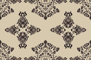 Seamless damask ethnic repeat pattern for print and digital use. vector