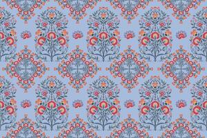 Seamless damask ethnic textile pattern with refined details. vector