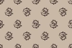 Retro-style damask ethnic pattern for backgrounds and crafts. vector