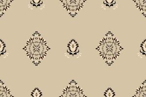 Rich ethnic damask textile design in seamless format. vector