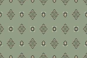 Bohemian ethnic damask pattern with soft curves. vector