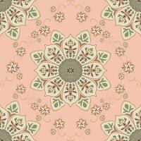 Intricate damask-inspired ethnic motif with symmetrical detailing. vector