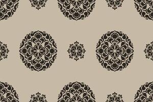 Luxurious ethnic damask pattern with royal decorative flair. vector