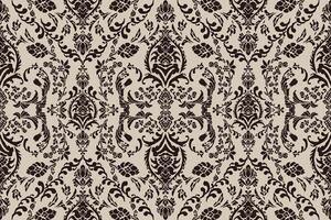 Cultural damask-inspired with intricate symmetrical lines. vector