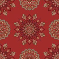 Decorative vintage damask pattern with ethnic influence. vector