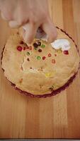 The Pie is Poured with Whipped Cream video