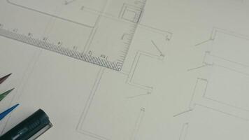 Many technical drawing and design tools are available on the work table for your use video