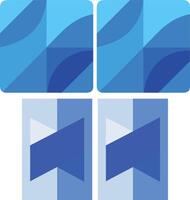 Set of Abstract blue background vector