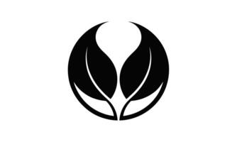 Abstract black leaf design representing nature harmony and environmental sustainability concepts vector