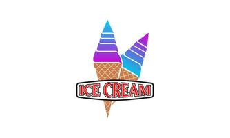 Custom Design Ice Cream Logo Template vector