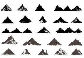 Black Mountain Silhouette Collection Bundle design vector