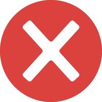 Red Circle with an X, Rounded Corners vector