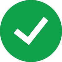 Green Checkmark Button Icon vector