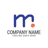 Creative Letter M Data or Technology Logo Design Templates vector