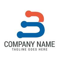 Creative Letter B Data Logo Design Templates vector